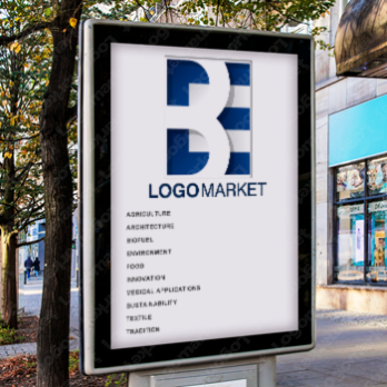 BとEとスクエアのロゴ