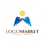 花と信頼関係と仲間のロゴ