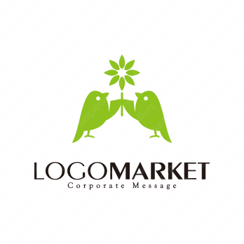 花と信頼関係と仲間のロゴ