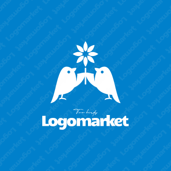 花と信頼関係と仲間のロゴ