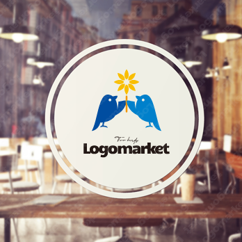 花と信頼関係と仲間のロゴ