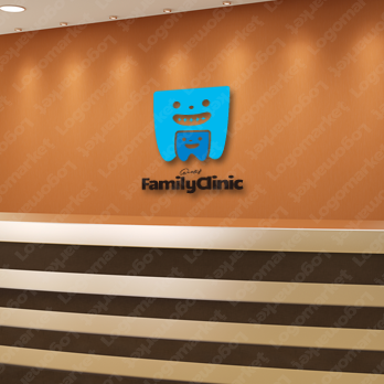 永久歯と乳歯と親子のロゴ