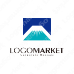 富士山と堂々と信頼性のロゴ