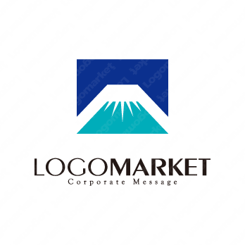 富士山と堂々と信頼性のロゴ