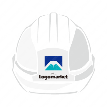 富士山と堂々と信頼性のロゴ