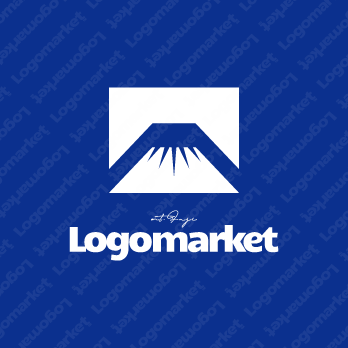 富士山と堂々と信頼性のロゴ