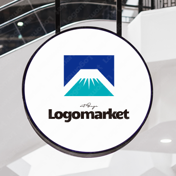 富士山と堂々と信頼性のロゴ