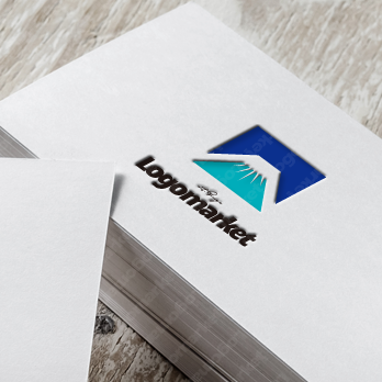 富士山と堂々と信頼性のロゴ