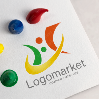 Aとaと虹のロゴ