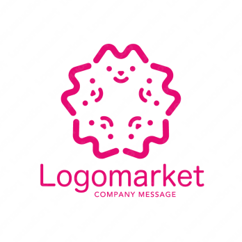 ペットと親しみやすいとほのぼののロゴ