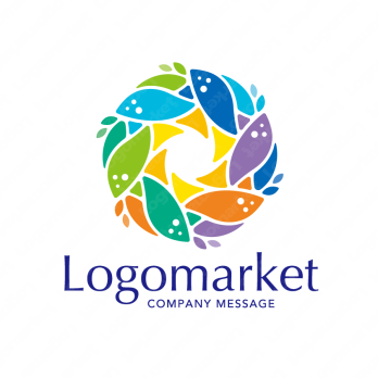 ヒーリングとリフレッシュとカラフルのロゴ