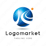 Kと地球と球体のロゴ