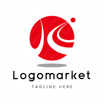 Kと地球と球体のロゴ