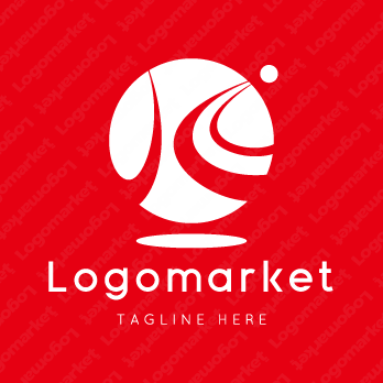 Kと地球と球体のロゴ