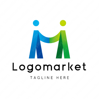 HとMと人のロゴ