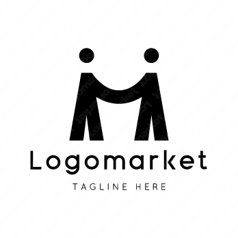 HとMと人のロゴ