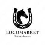 馬蹄と馬とUのロゴ