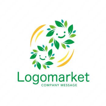 笑顔と温かいと親しみやすいのロゴ