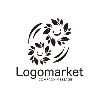 笑顔と温かいと親しみやすいのロゴ