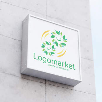 笑顔と温かいと親しみやすいのロゴ