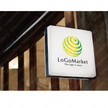 球と惑星と循環のロゴ