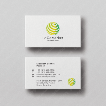 球と惑星と循環のロゴ