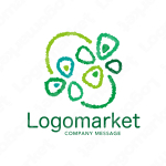 クローバーと繋がりと親しみやすいのロゴ