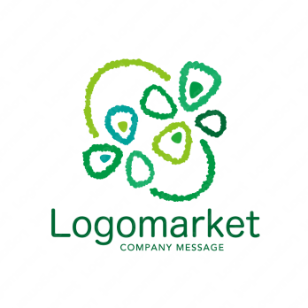 クローバーと繋がりと親しみやすいのロゴ