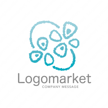 クローバーと繋がりと親しみやすいのロゴ