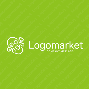 クローバーと繋がりと親しみやすいのロゴ