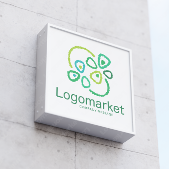 クローバーと繋がりと親しみやすいのロゴ