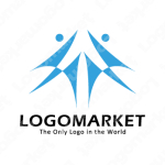 人と上昇とモニュメントのロゴ