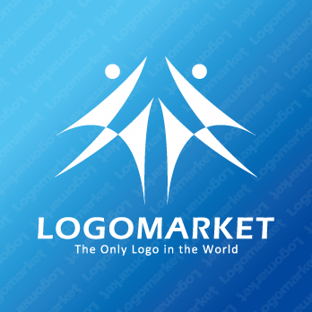 人と上昇とモニュメントのロゴ