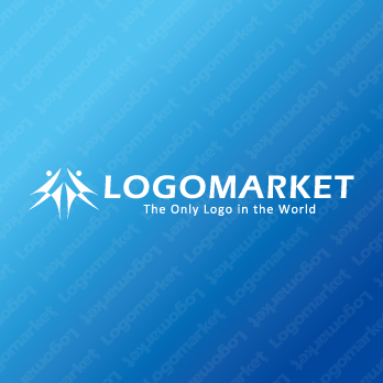 人と上昇とモニュメントのロゴ