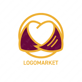 ハートとさつまいもと焼き芋のロゴ