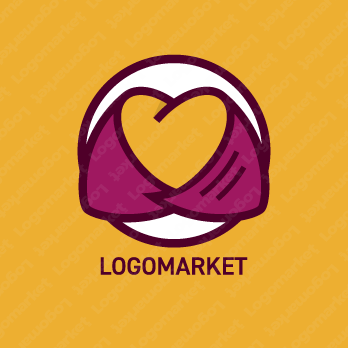 ハートとさつまいもと焼き芋のロゴ