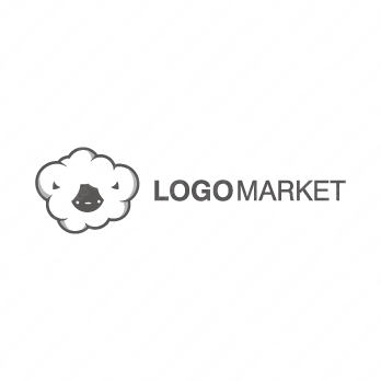 羊と雲とわたあめのロゴ