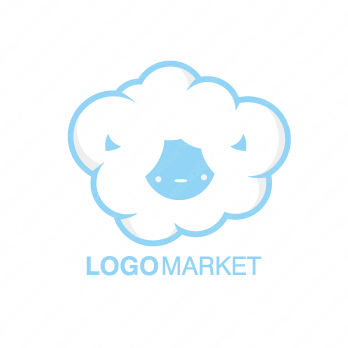 羊と雲とわたあめのロゴ