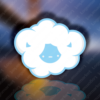 羊と雲とわたあめのロゴ
