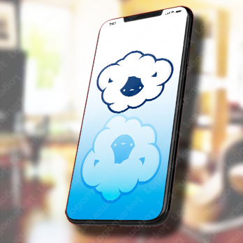 羊と雲とわたあめのロゴ