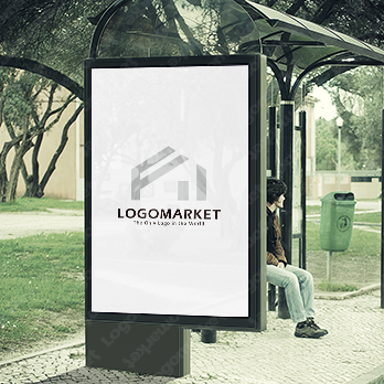 家と成長とシンプルのロゴ