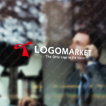 リボンと転換と成長のロゴ