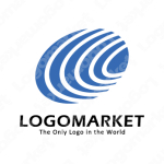 波紋と貝と層のロゴ