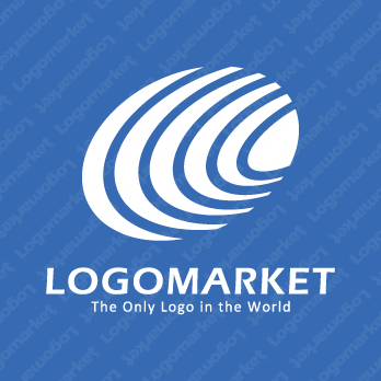 波紋と貝と層のロゴ