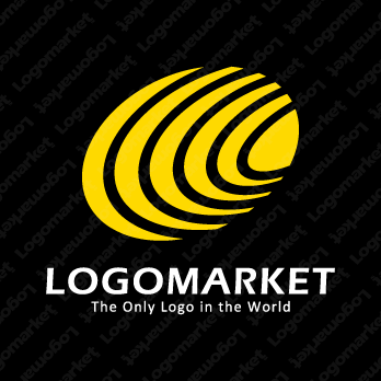 波紋と貝と層のロゴ