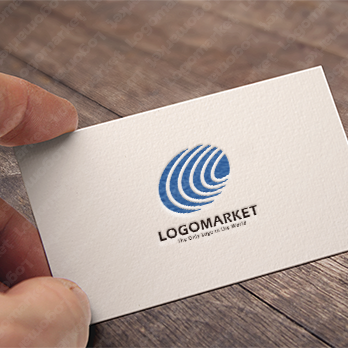 波紋と貝と層のロゴ