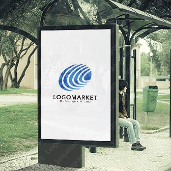 波紋と貝と層のロゴ