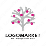 樹木と実りと成長のロゴ