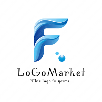 Fと波と水流のロゴ