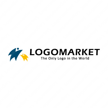 コウモリと親子とチームのロゴ